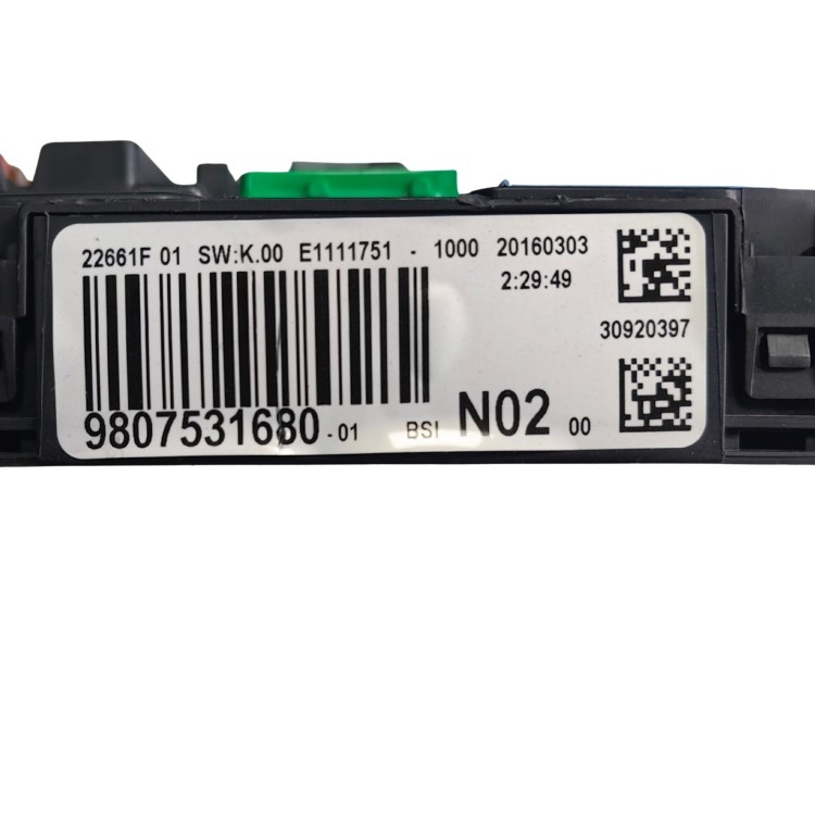 Ασφαλειοθήκη BSI Peugeot 208 2012-2015 9807531680