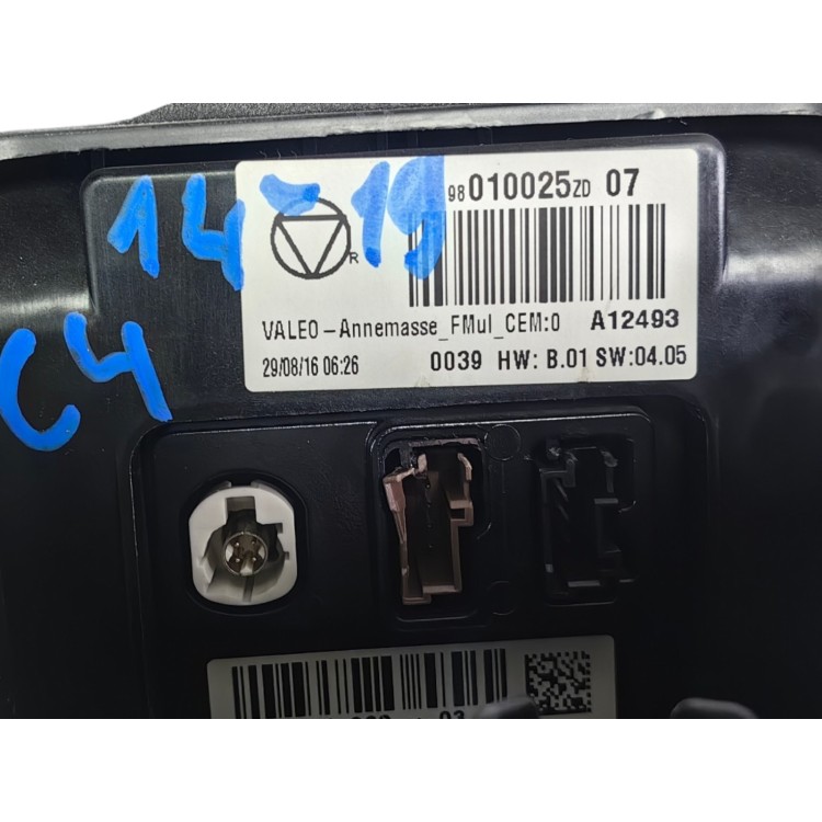 Citroen C4 Cactus 2014-2021 Ψηφιακή Οθόνη Αφής 98010025ZD07 OEM