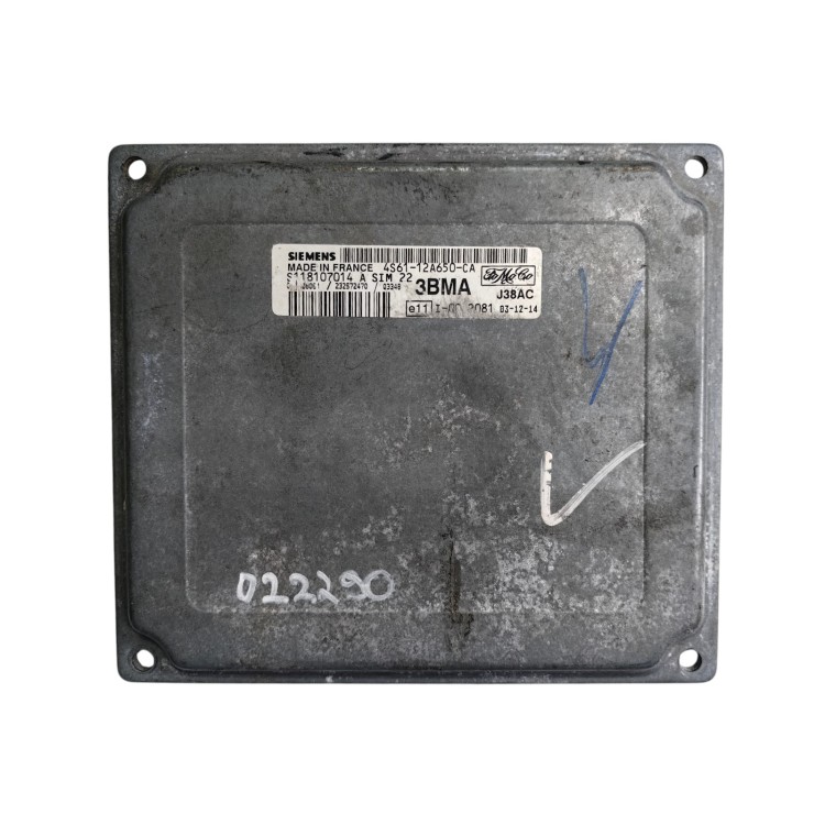 Ford Fiesta 2002-2008 Εγκέφαλος Μηχανής SIEMENS 4S6112A650CA OEM Ford Fiesta 2002-2008 Εγκέφαλος Μηχανής SIEMENS 4S6112A650CA OEM
