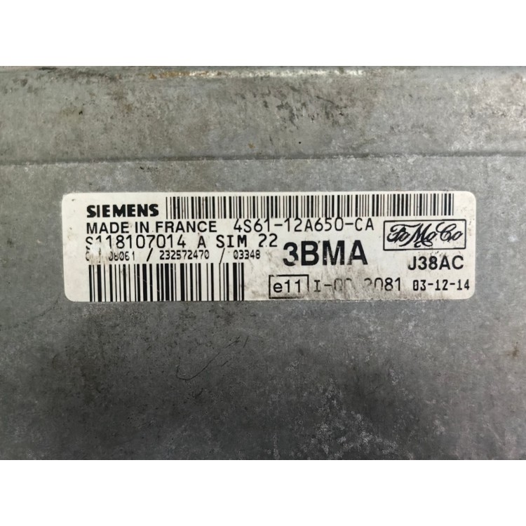 Ford Fiesta 2002-2008 Εγκέφαλος Μηχανής SIEMENS 4S6112A650CA OEM